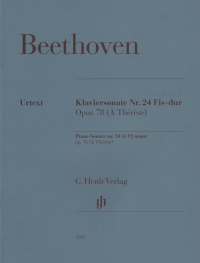 Beethoven Sonata No 24 Op78 A Therese  Wallner Pf Sheet Music Songbook