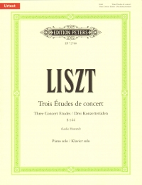Liszt Trois Etudes De Concert Howard Piano Sheet Music Songbook