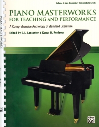 Piano Masterworks For Teaching & Performance Vol 1 Sheet Music Songbook