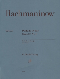 Rachmaninov Prelude D Op23 No 4 Sheet Music Songbook