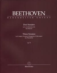 Beethoven Three Sonatas Op31 G D Eb Piano Sheet Music Songbook
