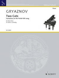 Gryaznov Two Cats Variations Piano Duet Sheet Music Songbook