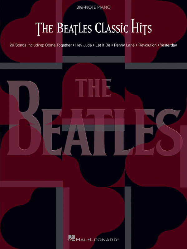 Beatles Classic Hits Big Note Piano Sheet Music Songbook