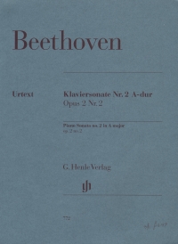 Beethoven Piano Sonata A Op2 No 2 Sheet Music Songbook