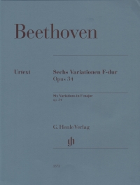 Beethoven Six Variations In F Op34 Piano Sheet Music Songbook