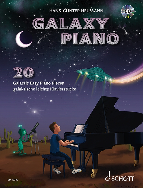 Galaxy Piano 20 Easy Piano Pieces Heumann Book&cd Sheet Music Songbook