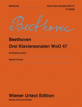 Beethoven Three Piano Sonatas Woo 47 Sheet Music Songbook