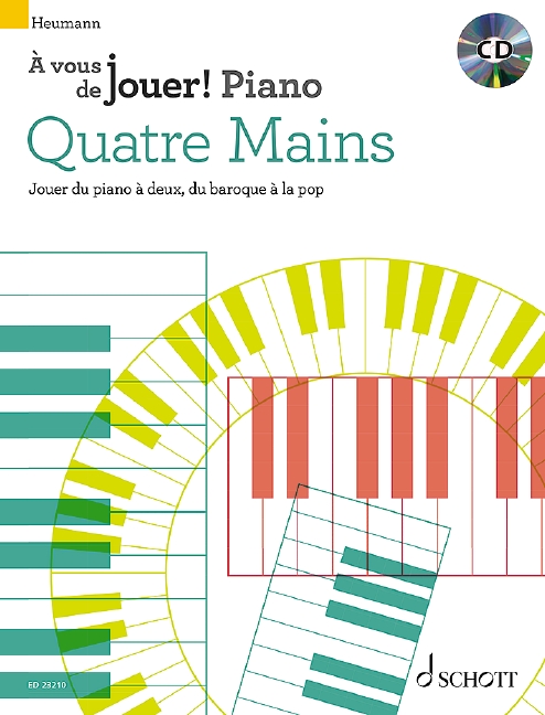 Heumann Quatre Mains Book & Cd Sheet Music Songbook