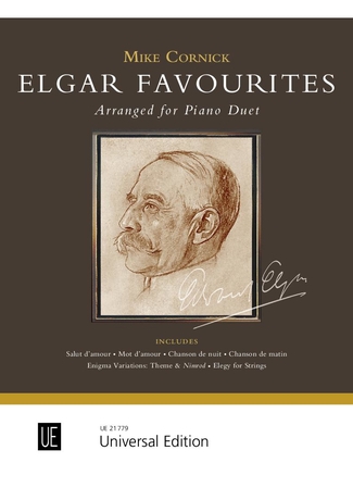 Elgar Favourites Cornick Piano 4-hands Sheet Music Songbook