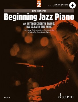 Beginning Jazz Piano Richards Part 2 Book & Online Sheet Music Songbook