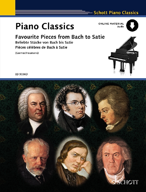 Piano Classics Favourite Pieces Book + Online Sheet Music Songbook