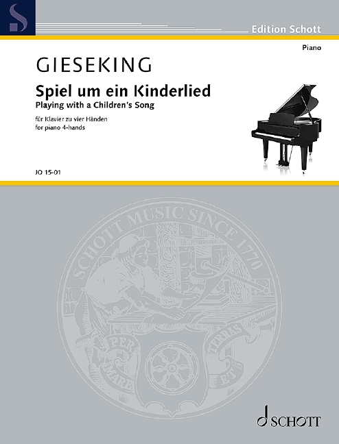 Gieseking Playing With A Childrens Song Pf 4-hnds Sheet Music Songbook