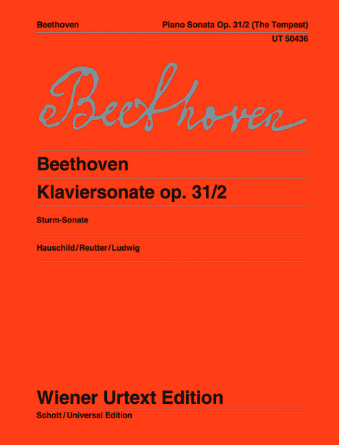 Beethoven Piano Sonata Op31/2 Piano Urtext Sheet Music Songbook
