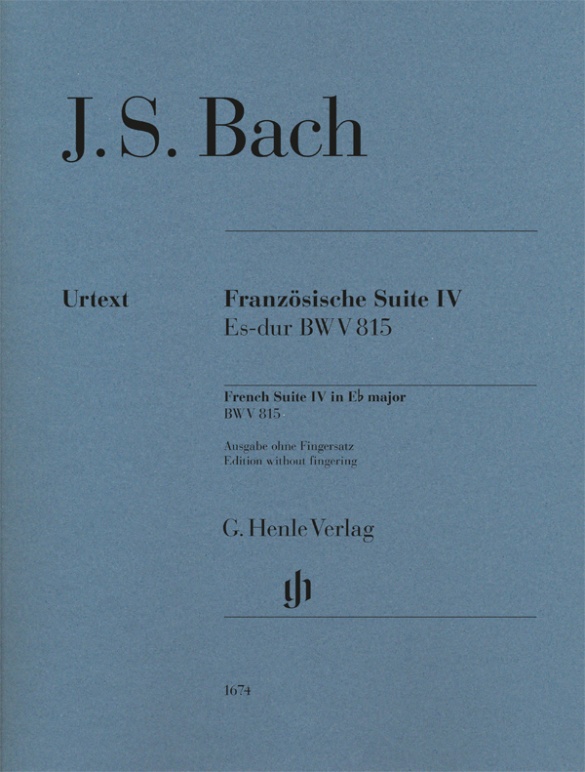 Bach French Suite Iv Bwv 815 Piano No Fingering Sheet Music Songbook