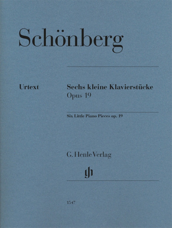 Schoenberg Sechs Kleine Klavierstucke Op19 Piano Sheet Music Songbook