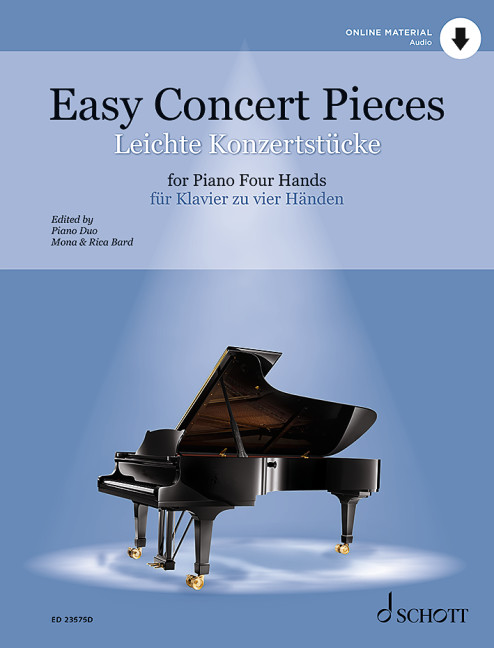 Easy Concert Pieces Piano 4 Hands + Online Audio Sheet Music Songbook