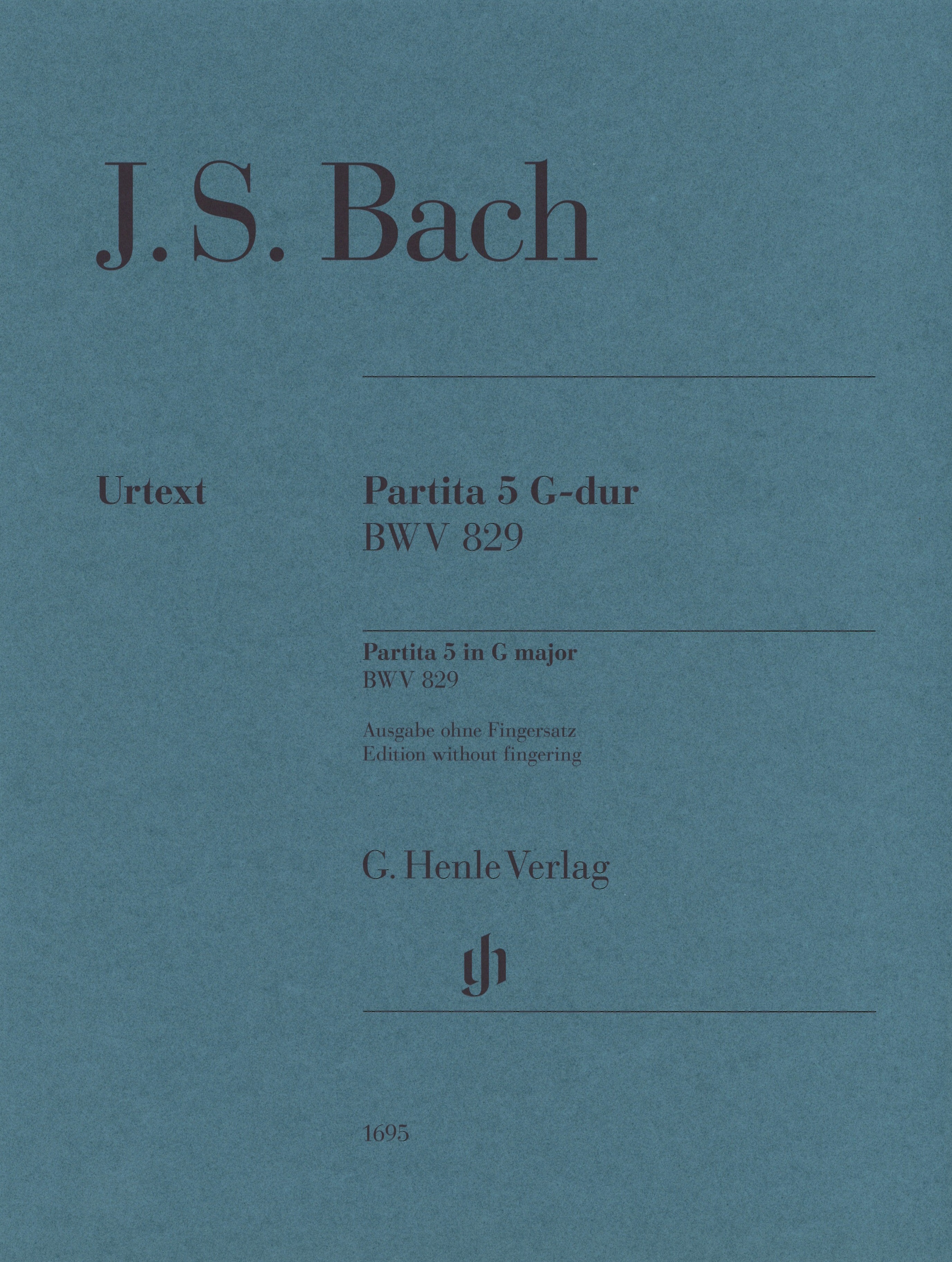 Bach Partita 5 G Major Bwv829 No Fingering Piano Sheet Music Songbook