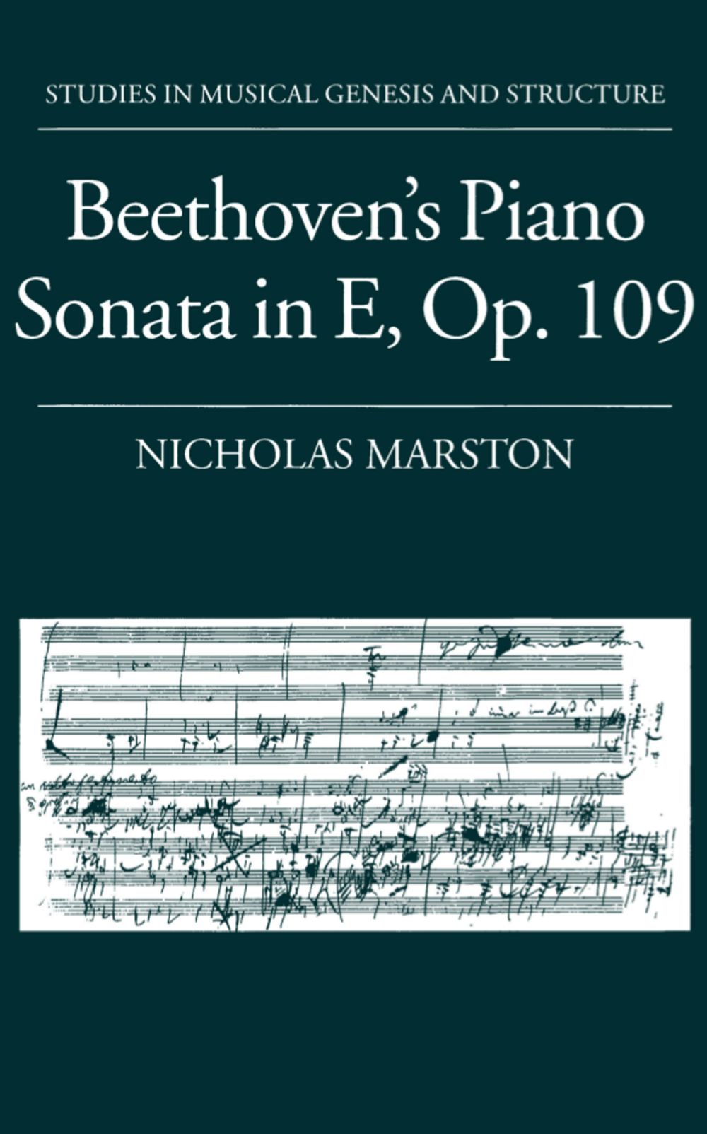 Marston Beethovens Piano Sonata In E, Op. 109 Hb Sheet Music Songbook