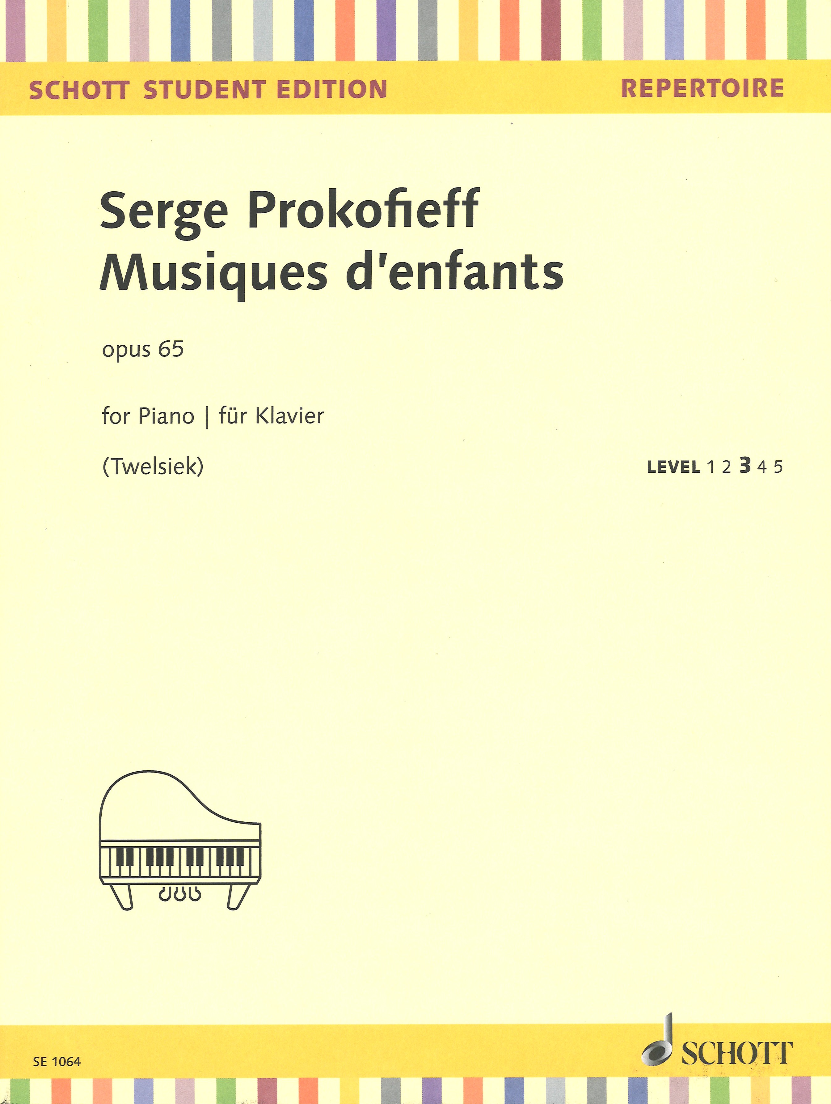 Prokofiev Musiques Denfants Op65 Twelsiek Piano Sheet Music Songbook