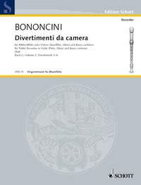 Bononcini Divertimenti De Camera Book 2 Recorder Sheet Music Songbook