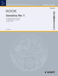 Hook Sonatina No 1 F Treble Recorder Sheet Music Songbook