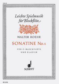 Roehr Sonatine No 1 F Descant Recorder Sheet Music Songbook