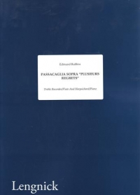 Rubbra Passacaglia Op 113 Treble Recorder Sheet Music Songbook