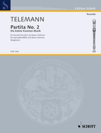 Telemann Partita No 2 G Recorder Sheet Music Songbook