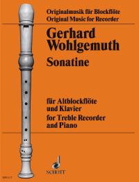 Wohlgemuth Sonatine Treble Recorder Sheet Music Songbook