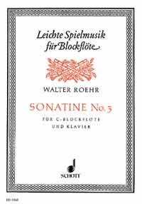 Roehr Sonatine No 3 F Descant Recorder Sheet Music Songbook