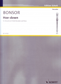 Bonsor Hoe Down Descant/treble Recorder/piano Sheet Music Songbook