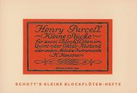 Purcell Short Duets Descant/treble Recorders Sheet Music Songbook