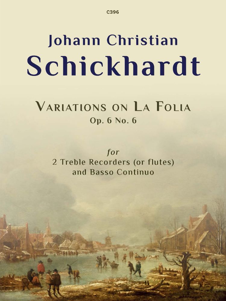 Schickhardt Variations On La Folia Op6/6 2 Trebles Sheet Music Songbook