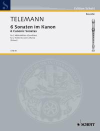 Telemann Sonatas In Canon (6) 2 Treb Recorder/flut Sheet Music Songbook