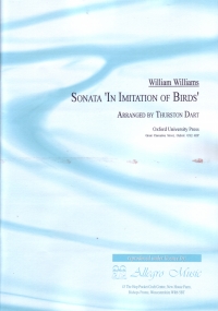 Williams Sonata In Imitation Of Birds 2 Treb&piano Sheet Music Songbook