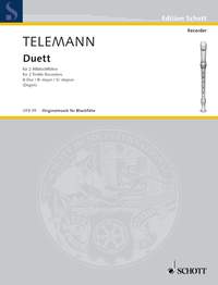 Telemann Duet 2 Treble Recorders Sheet Music Songbook