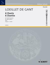 Loeillet De Gant Duets (6) Vol 1 Treble Recorders Sheet Music Songbook