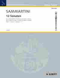 Sammartini Sonatas (12) Vol 1 Nos 1-4 Recorders Sheet Music Songbook