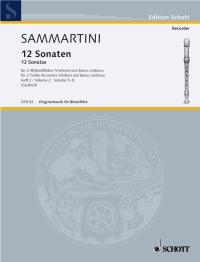 Sammartini Sonatas (12) Vol 2 Nos 5-8 Recorders Sheet Music Songbook