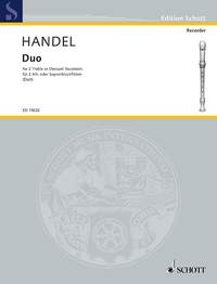 Handel Duo Fmaj 2 Treble Recorders Sheet Music Songbook