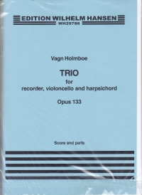 Holmboe Trio Op 133 Recorder Cello Harpsichord Sheet Music Songbook