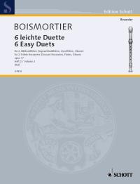 Boismortier Duets (6 Easy) Vol 2 Recorders Sheet Music Songbook
