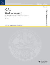 Gal Intermezzo (3) Complete Recorder Sheet Music Songbook