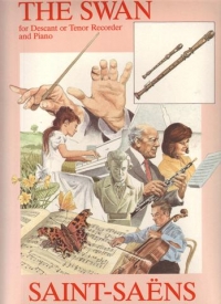 Saint-saens Swan Descant Tenor Recorder & Piano Sheet Music Songbook