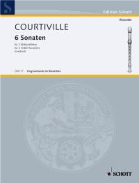 Courteville Sonatas (6) 2 Recorders Sheet Music Songbook