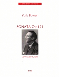 Bowen Sonata Op121 Recorder Sheet Music Songbook