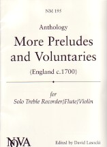 More Preludes & Voluntaries Recorder Sheet Music Songbook