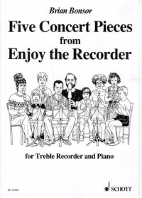 Bonsor 5 Concert Pieces Treble Recorder Complete Sheet Music Songbook