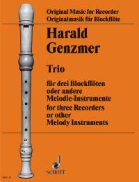 Genzmer Trio 3 Recorders Sheet Music Songbook