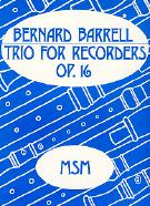 Barrell (b) Trio For Recorders Op16 Desc Treb Teno Sheet Music Songbook